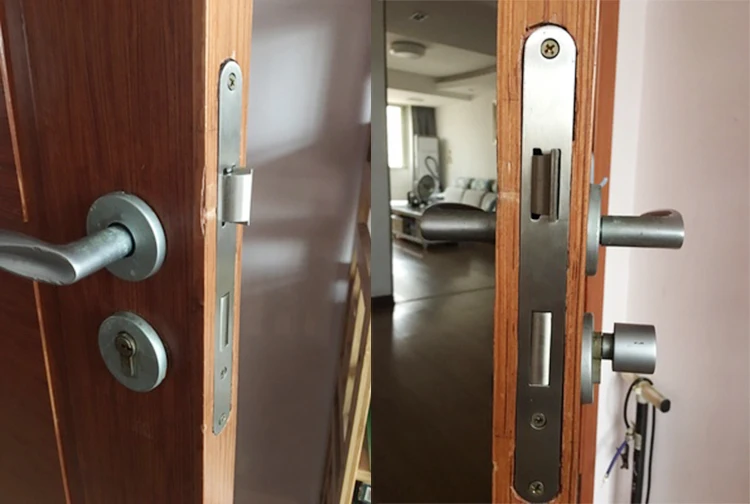 Stainless Steel 72X55 Lock Hardware Door  Split  Lock Body Wooden Door Lock Body Metal Fillet Panel