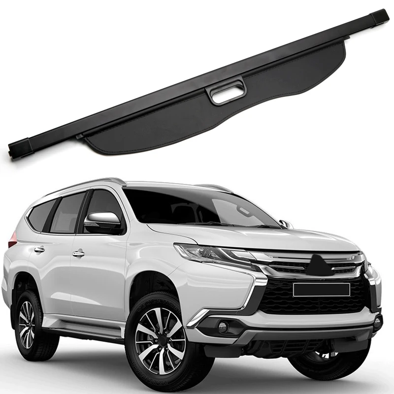 For Mitsubishi Pajero, Montero, Shogun Sport 2016-2023 Black SUV Retractable Rear Boot Trunk Luggage Security Shield Cargo Cover