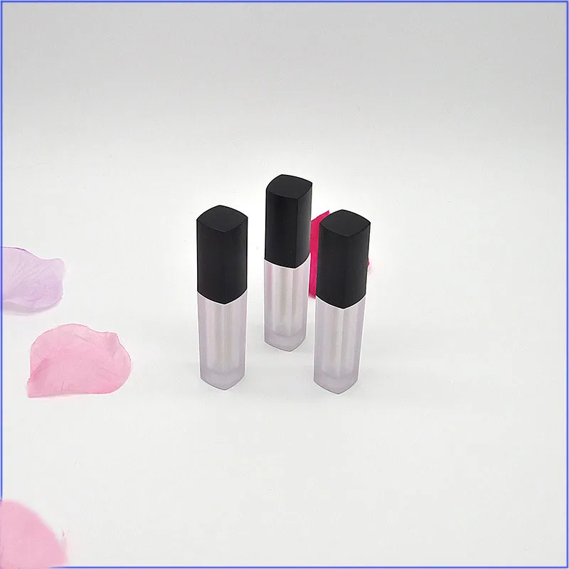 

50pcs Lip Gloss Tube Plastic Refillable Cosmetic Liquid Lipstick Compact Square Empty Lipgloss LipBalm Bottle 2.5ML Sample Test