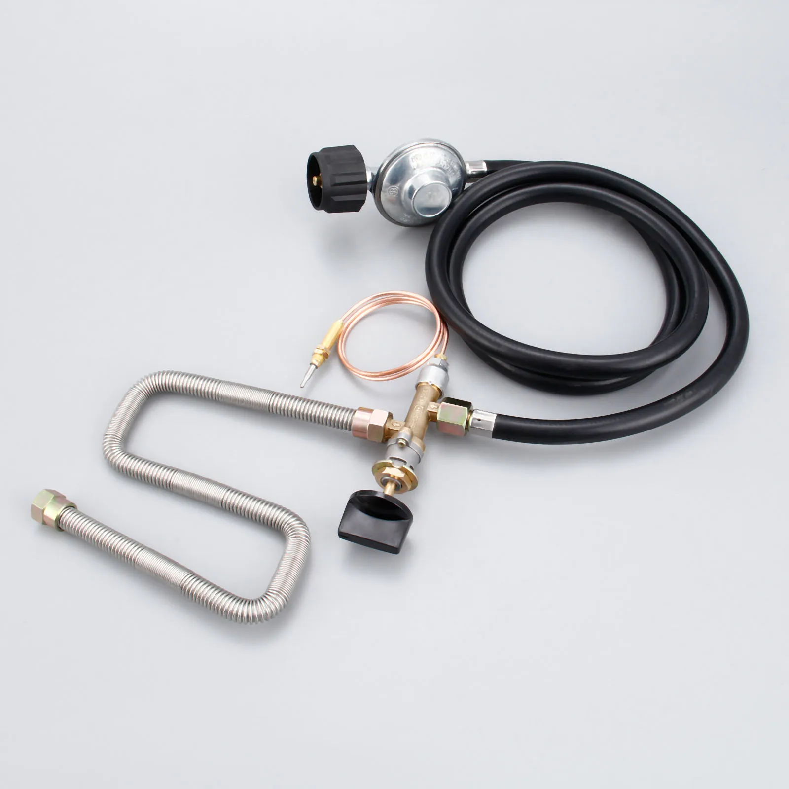 Propane Fire Pit Fireplace Parts Gas Control Valve System Regulator Valve With Hose 600mm Universal M8 Thermocouple