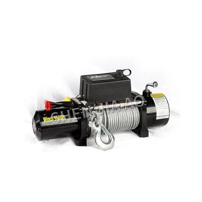 Auto-resgate guincho elétrico 2000 lbs 12 volts guincho elétrico fora de estrada veículo guincho elétrico grua fábrica vendas diretas