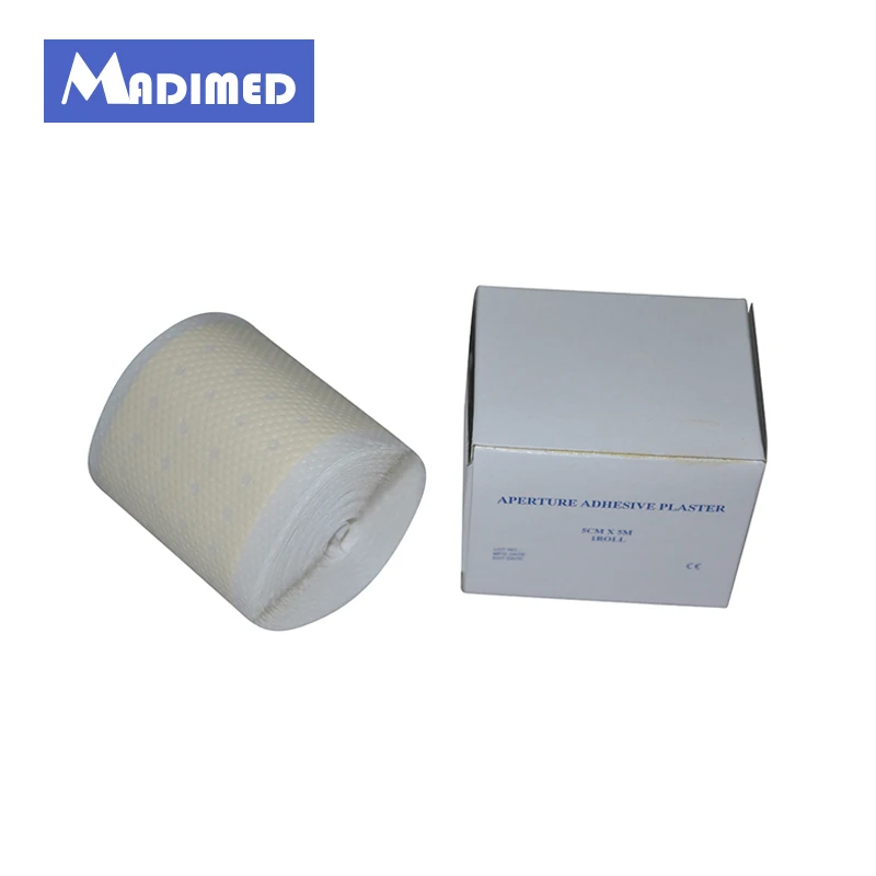 

MADIMED 2Rolls/Lot 5cm*5m 10cm*5m Perforated Zinc Oxide Aperture Adhesive Plaster Medical Tape