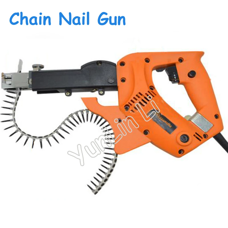 Chain Nail Gun Automatic Screw Nailing Machine Dual Use Nailing Gun/ Drill Woodworking Decoration Tool SW-45