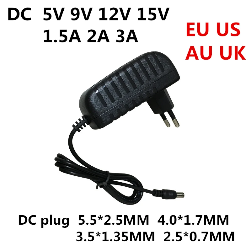 

DC 5V 6V 9V 12V 15V 1.5A 2A 3A Universal power adapter AC 100-240V Converter Adaptor Charger Power Supply EU US AU UK Plug