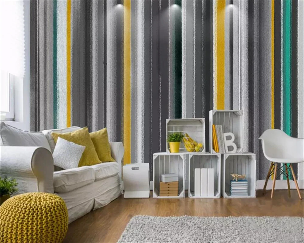 Decorative wallpaper Simple striped background wall painting