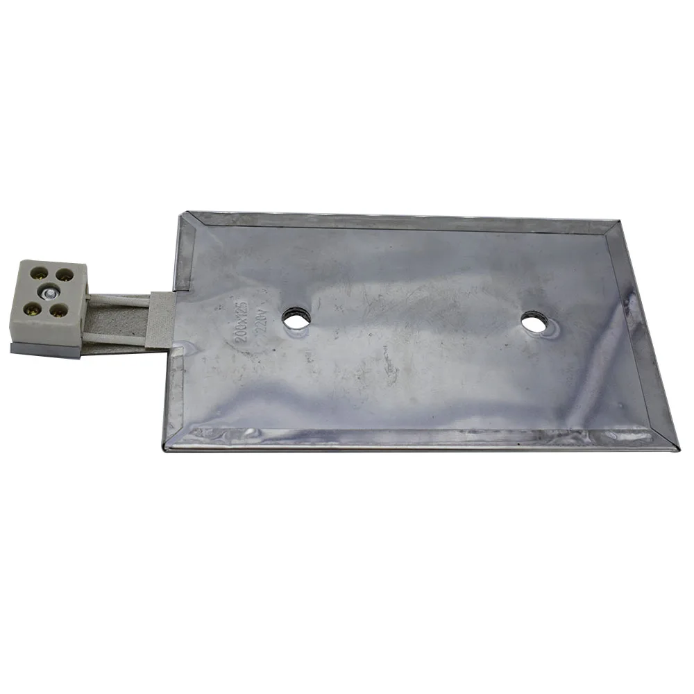 200x125mm Heating Plate 220V 1000W 3mm Thickness Stainless Steel Board Heater Element with M12 Holes Custom Accept