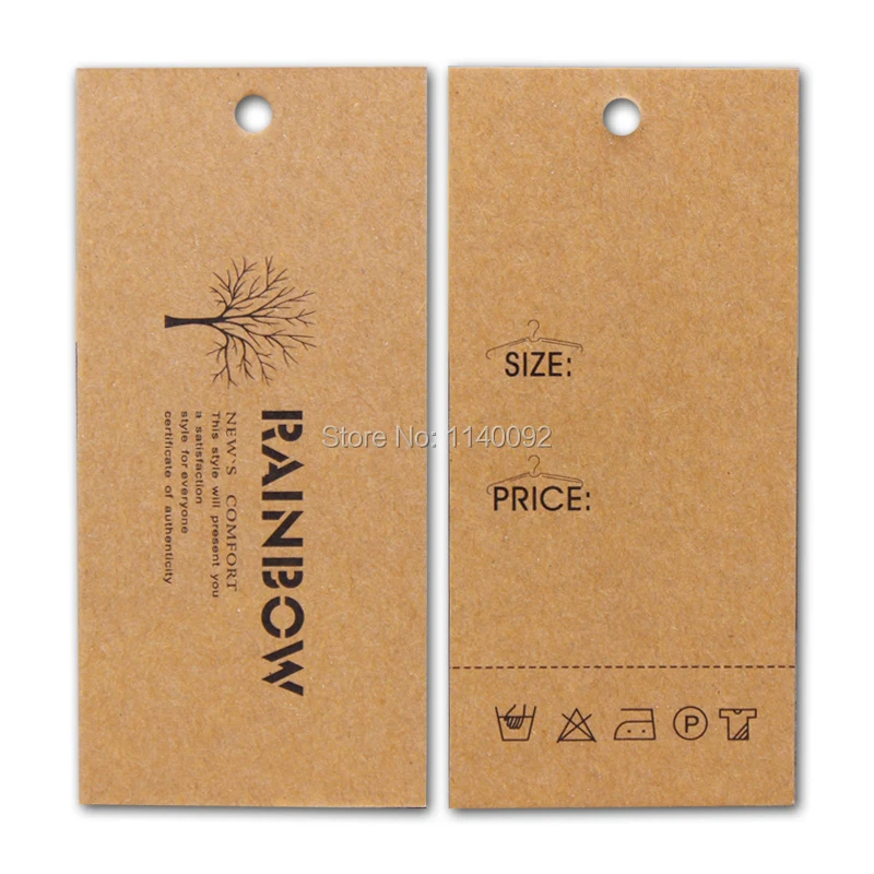 

clothing kraft paper tag/garment swing tag/clothing customized hang tag/garment labels 1000 pcs a lot