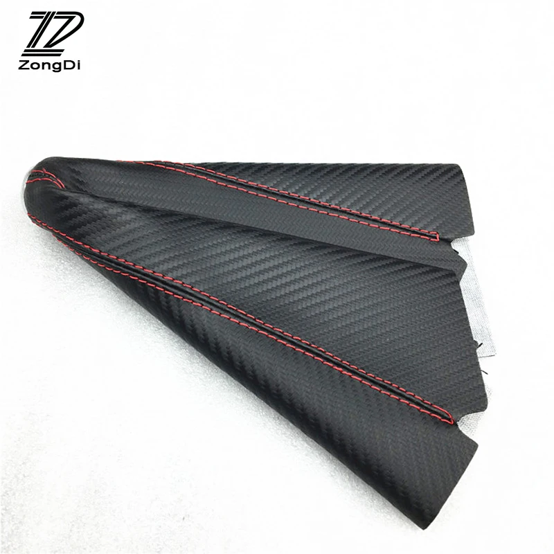 ZD 1X Gear Shifter Dustproof Cover carbon Fiber leather For Alfa Romeo 159 Subaru forester impreza Honda civic 2007 accessories