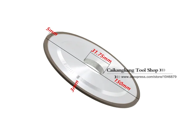 100%-150*31.75*5*3 concentration. Diamond grinding wheel. Slotted purposes. Resin wheel. Grinding wheel.