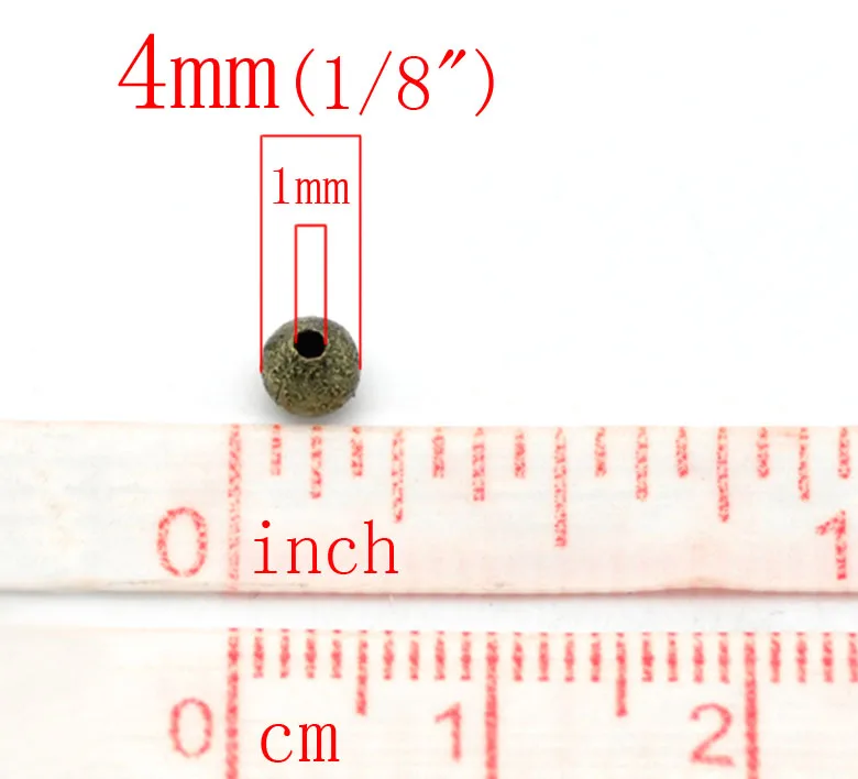 DoreenBeads Copper Spacer Beads Ball Antique Bronze  Spot Pattern Frosted About 4mm( 1/8\