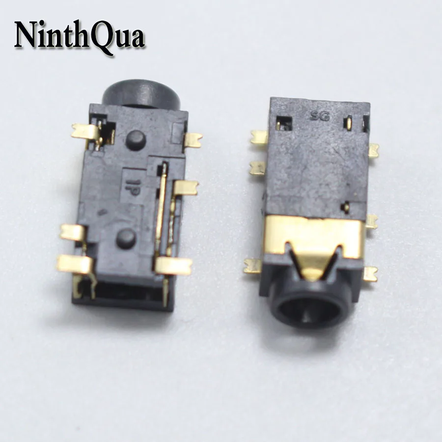 10PCS PJ-342 3.5mm Headphone jack PJ342 6Pin Audio Socket SMD 3+3 Pin Gold Plated Connector