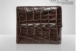 100% genuine alligator skin leather men wallet crocodile leather skin wallets and purse, luxury money clip for business men