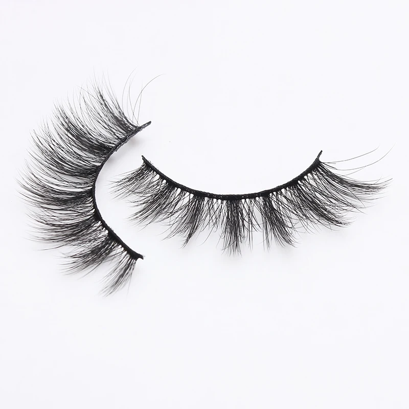 LEHUAMAO 2 Pairs 3D Mink Lashes Natural Long False Eyelashes Dramatic Volume Fake Lashes Makeup Eyelash Extension Silk Eyelashes