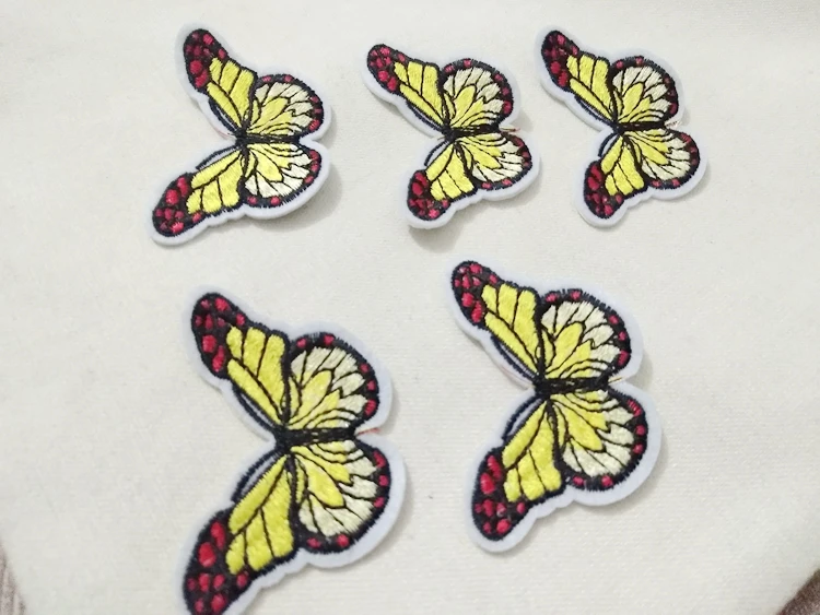 5pcs Butterfly Embroidered sew on patches for clothing Fabric naszywki applique clothes badges psg jersey for jeans Accessories