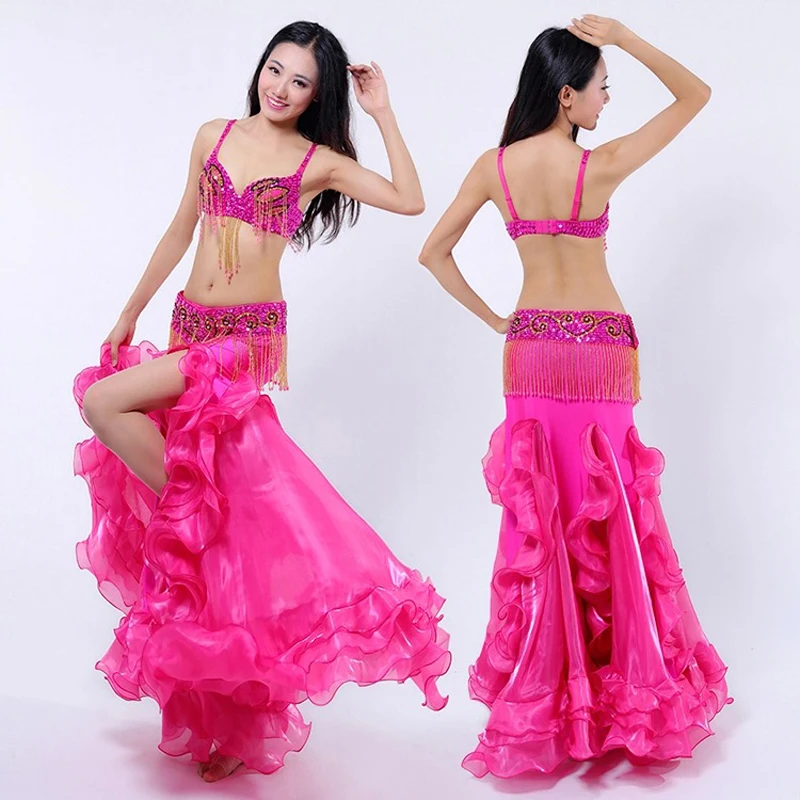 high quality Egyptian style Belly Dance tribal Costumes Sets Sexy Professional Tribal Belly  Dancing Outfits Clothes for Dancers