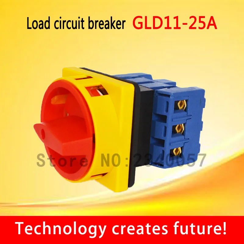 Load circuit breaker/power cut-off combination switch GLD11-25A 3P 2Position ON-OFF  Master switch/ Isolator switch  380V-660V