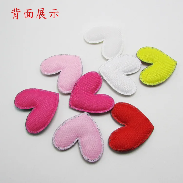 100pcs/lot shine rainbow sequin heart butterfly padded applique for kids headwear garment shoe decorate DIY accessories