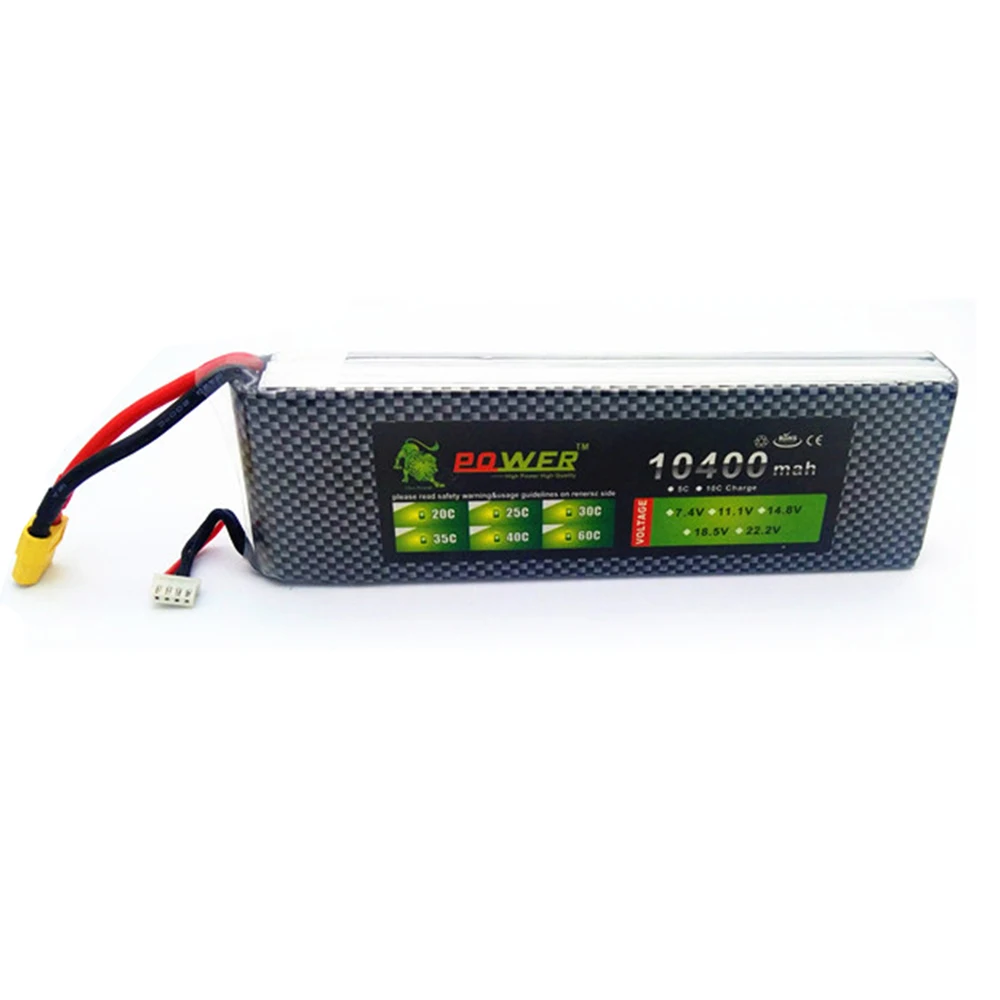 ultra-haute-capacite-lion-power-3-s-111-v-10400-mah-10000-mah-lipo-batterie-30c-a-40c-t-xt60-prise-pour-pieces-de-quodcopter-de-voiture-de-bateau