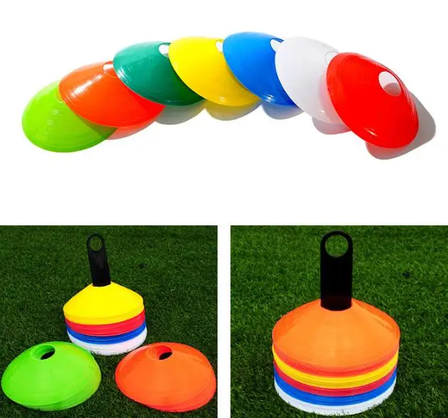 

Wholesale 50pcs/lot 19cm Height 5cm Cones Marker Discs Soccer Football Training Football Training Cones