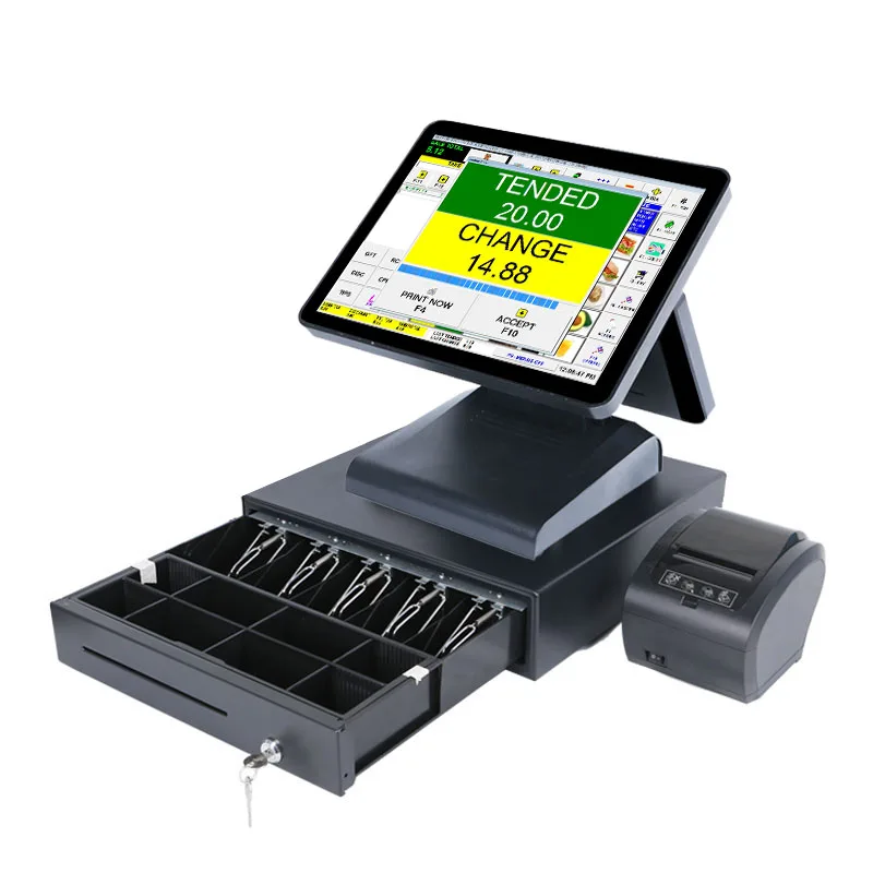 

All in One Touch POS System Cash Register Factory Epos System Wholesale Hot Pos Equipment