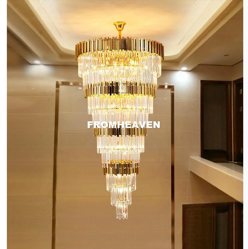 Free Shipping Modern K9 Crystal Pendant Lights D80cm Modern Living Room Kroonluchter Lamparas De Cristal LED AC Pendant Lighting