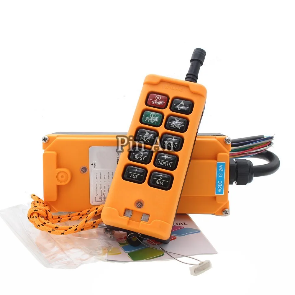 10 Key Hoist Crane Radio Wireless Remote Control Industrial Transmitter&Receiver (AC/DC12-24V)