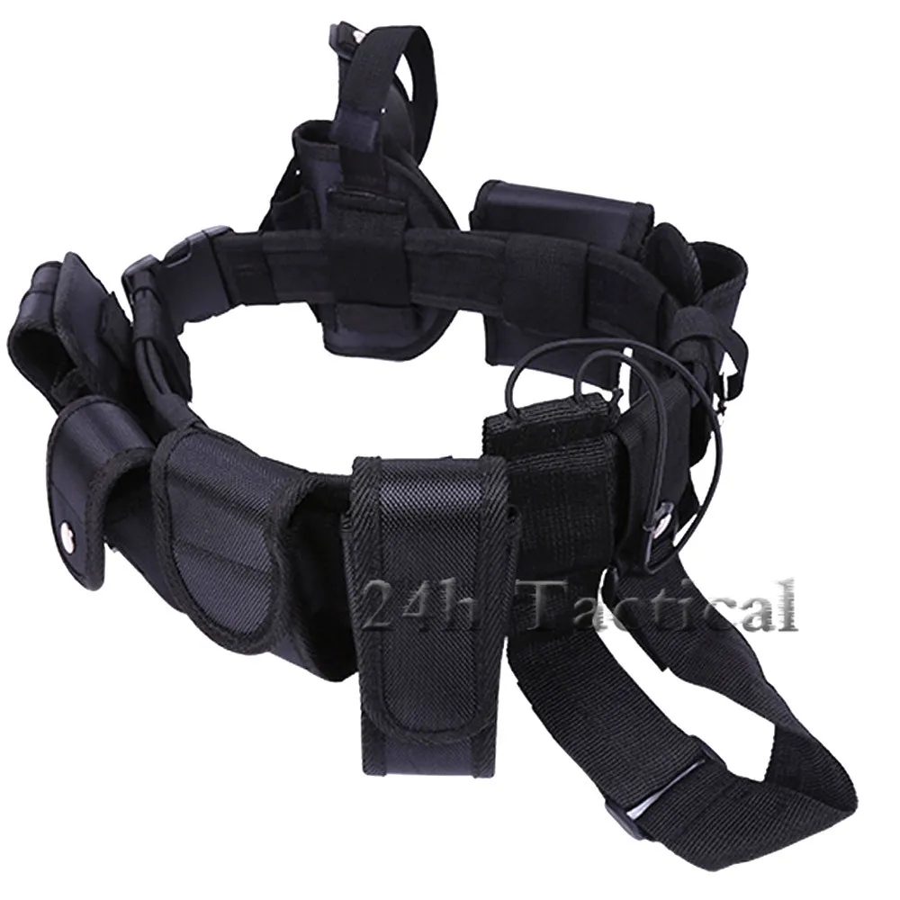 10 In Pistol Gun Holster Magazine Radio Pouch Baton Holder Keychain Flashlight Bag Handcuff Pouch With Tactical Combact Belt