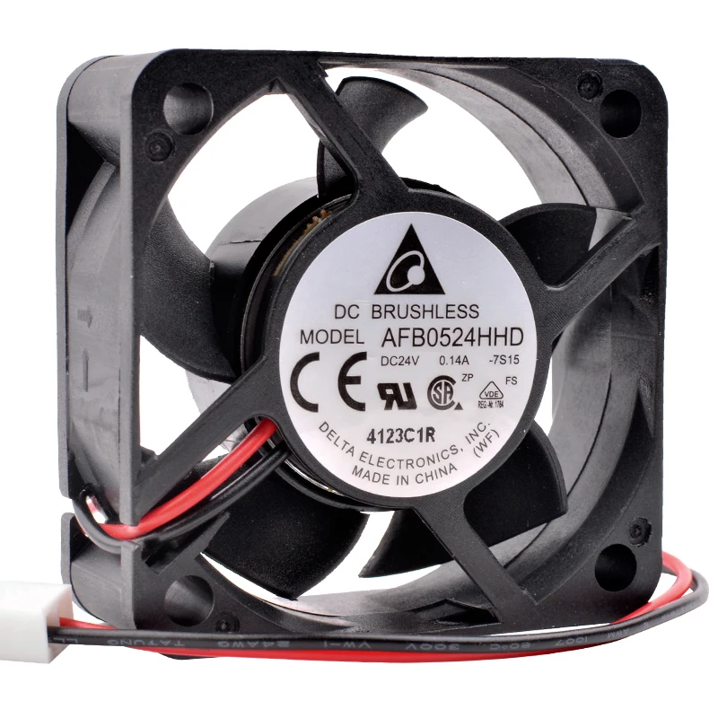 

AFB0524HHD 5 см 5020 DC24V 0.14A 2 линии двойной шариковый подшипник большой объем воздуха инвертор вентилятор охлаждения