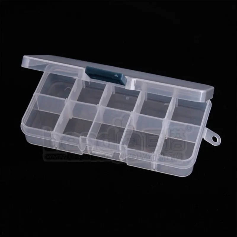 New Practical 3.3*15cm Plastic 7 Compartment Storage Box Case Bead Rings Jewelry Display Organizer