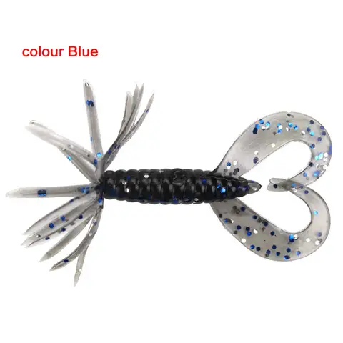 छाता आकार नरम चारा मछली पकड़ने का लालच 7 सेमी / 1.8 ग्राम ग्रब डबल टेल बज़ जिग हेड हुक वर्म कृत्रिम लालच 5 टुकड़े 10 best sales बज़ चारा - №3