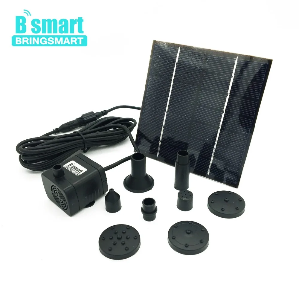 

Bringsmart SR-180-1.4W 200L/H 80CM Solar Water Pump 8V DC Brushless Solar Pond Fountain Pump With Solar Panel