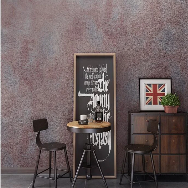 beibehang papel de parede Retro plain gray white cement background wall paper living room restaurant clothing store wallpaper