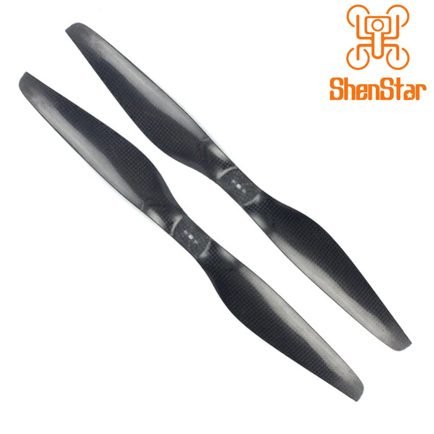 ShenStar 1655 Carbon Fiber Propellers 16inch 16x5.5 inch CW CCW Props for  Copters with 3holes Middle 4mm Side 3mm Distance 12mm
