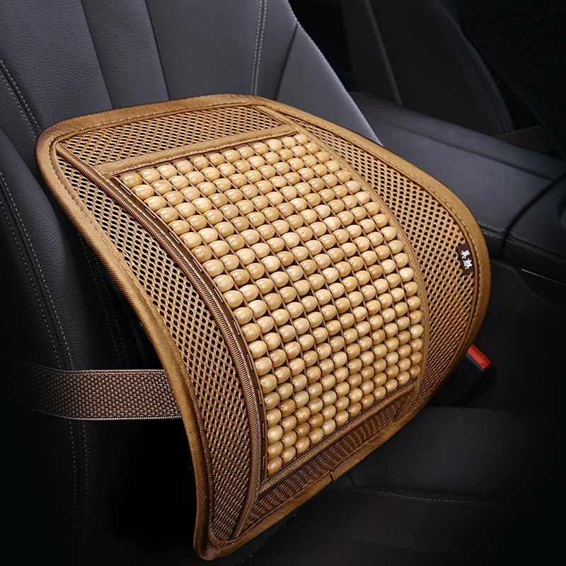 Car Seat Waist Cushion Office Chair Massage Back Lumbar Support Mesh Cushion Pad Black Mesh Back Lumbar Cushion for Car Driver