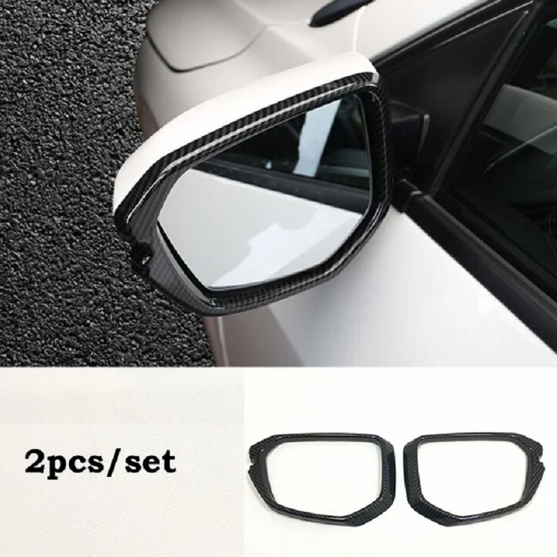 

For Honda Insight 2018 2019 ABS Chrome and Carbon fibre Car rearview mirror block rain eyebrow Cover Trim styling Accessories