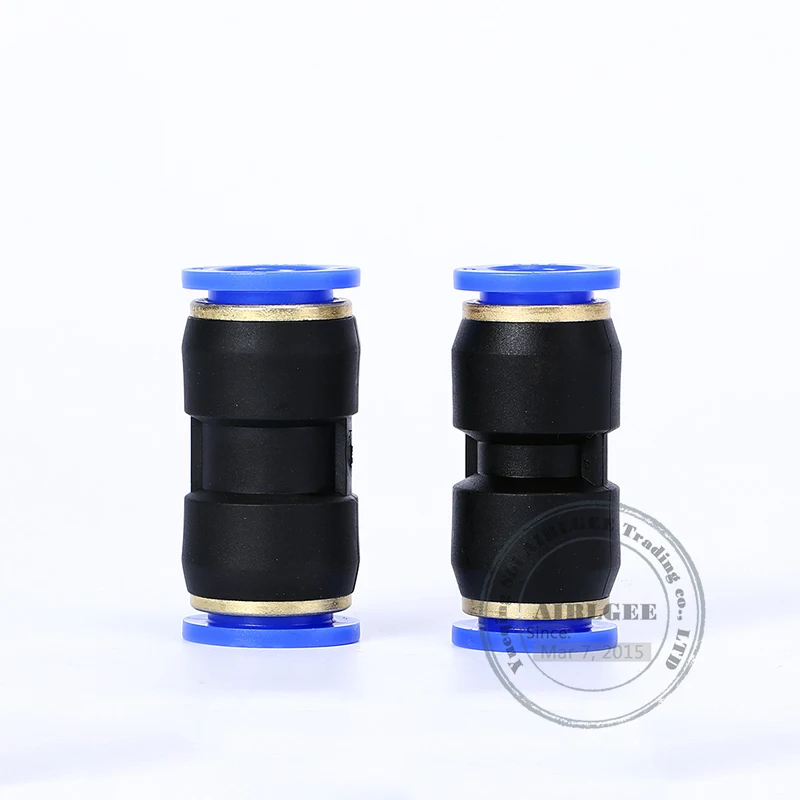 5Pcs/lots 2 Way Pneumatic Quick fittings PU 4 6 8 10 12 14 16mm Straight Push In Connectors Air Tube joint Coupler