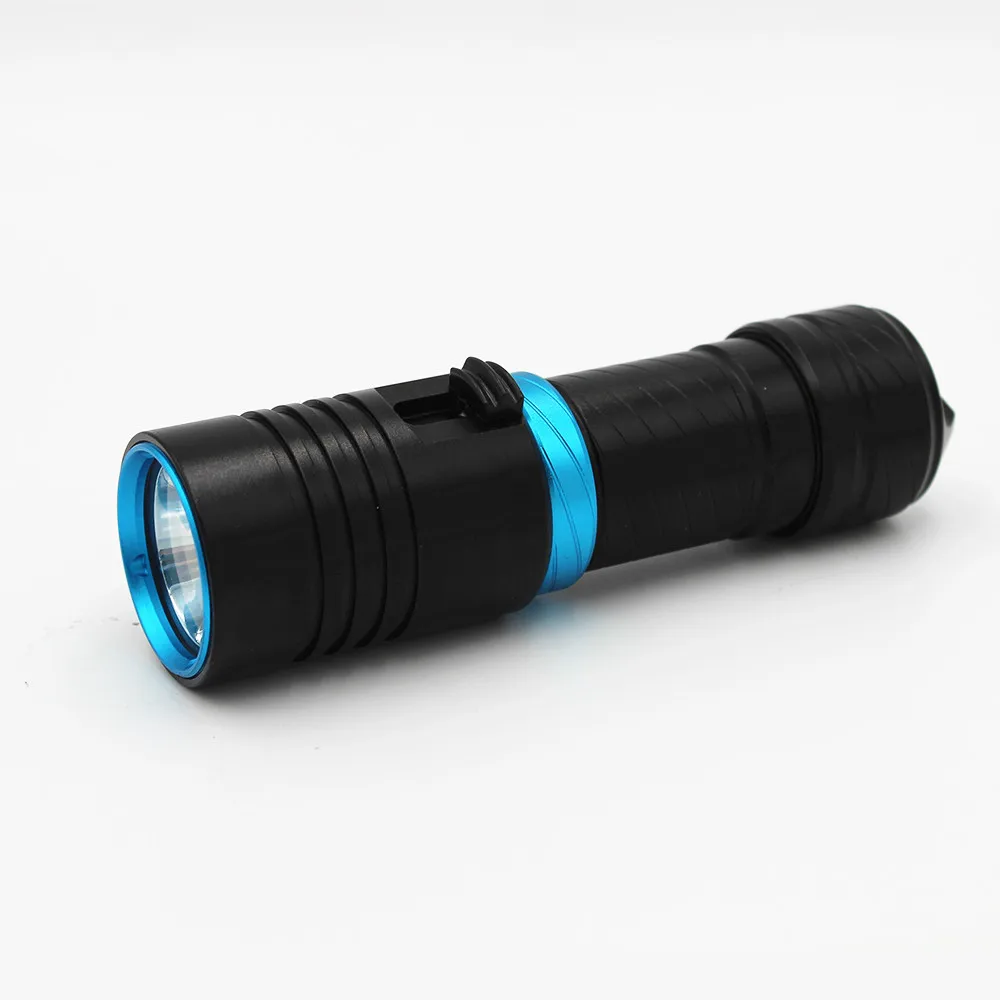 Lampe de poche de plongée sous-marine à XM-L2 LED, torche étanche à intensité réglable en continu, pour le Camping, 100 lm, M