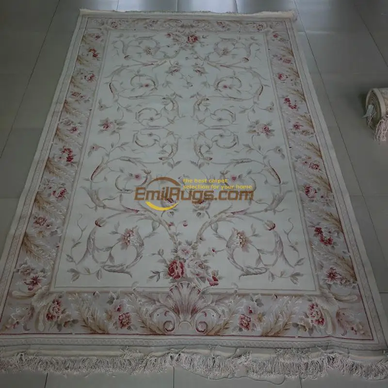 Pure hand knotted silk carpet wool Traditional feng shui buckle craft carpet size European Persian carpet