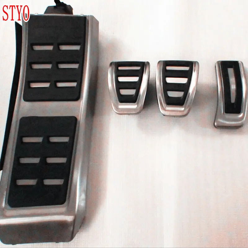 STYO For LHD Audii A4 A4L A6L A7 S7 A8 S4 RS4,A5 S5 RS5 8T Q5 SQ5 8R Stainless steel Gas Brake pedal Cover Car AT/MT Pedal