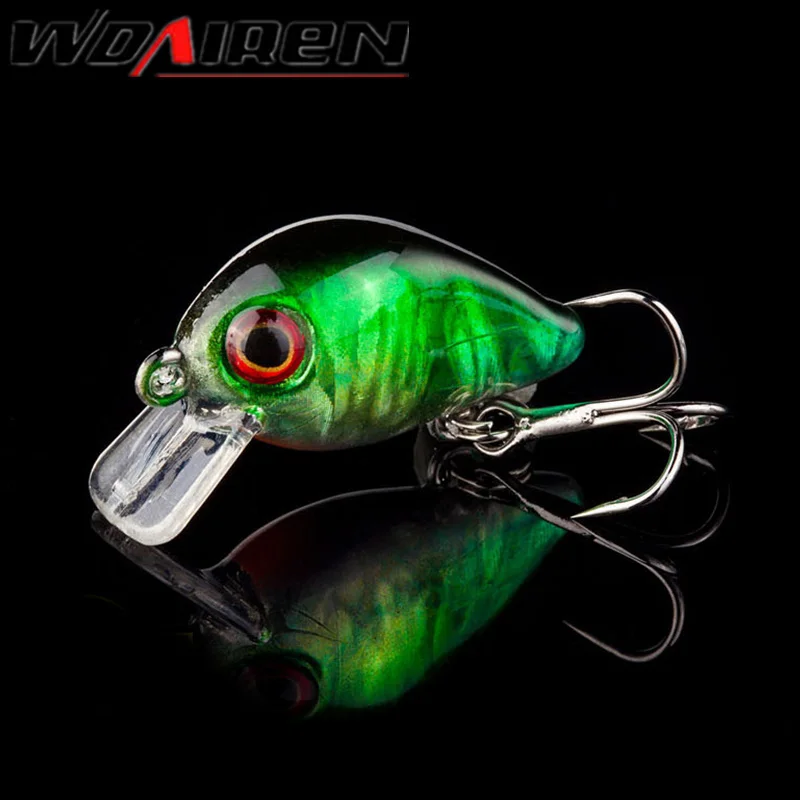 1Pcs 3cm 1.6g Crazy Crank Bait Floating Artificial Wobblers Sinking Pesca Crankbait Trout Bass Japan Carp Fishing Tackle