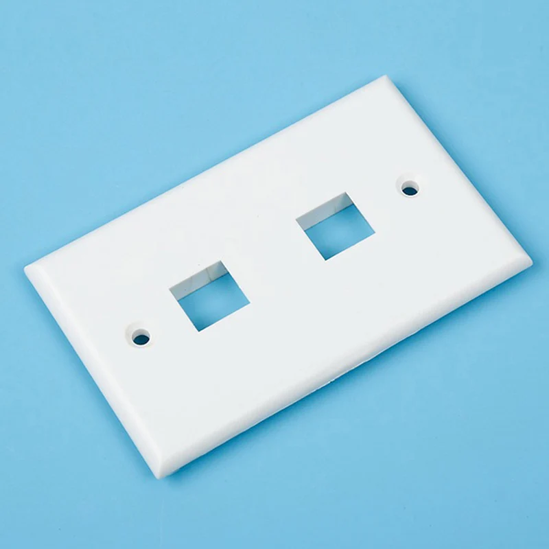 US Type Wall Outlet Faceplate Insert For 1 2 3 4 6 Keystone Jack Socket 114x70mm White Color Frame Panel