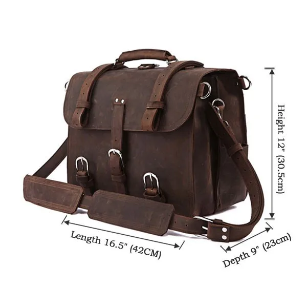 Vintage Genuine Leather Backpack Men Crazy Horse Leather Backpack Shoulder Bag Men Overnight Rucksack Tote Luggage & Travel Bags