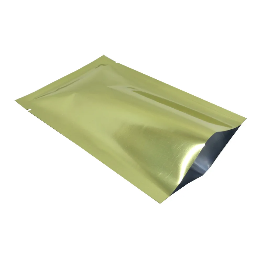 

1500PCS Wholesale Flat Mylar Pouches Foil Open Up Vacuum Sealing Food Bag Tear Notches Aluminum Heat Seal Packaging for Tea Bean