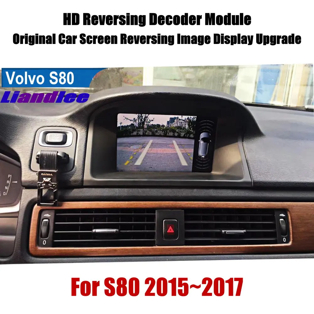 

Для Volvo S80 2006-2016 Автомобильная HD обратная парковочная камера заднего вида резервная камера декодер аксессуары сигнализация