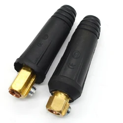 1 Pair 10-25mm European Electric Welding Machine Rapid Connectors Fitting Cable Connector-Plug 200Amp DKJ10-252