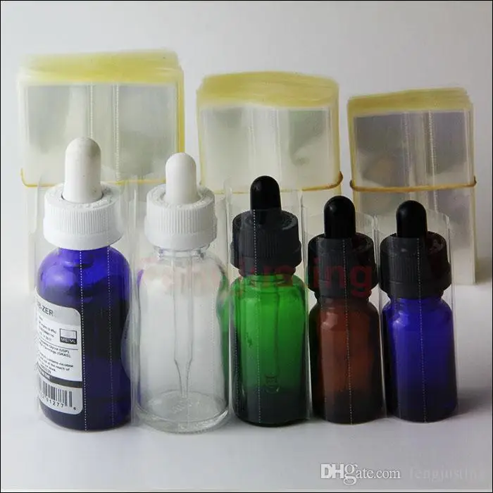 PVC Heat Shrink Wrap film for 10ml 15ml 20ml 30ml E-liquid Glass dropper Bottles heat Shrink tube shrink seals for e-juice glass