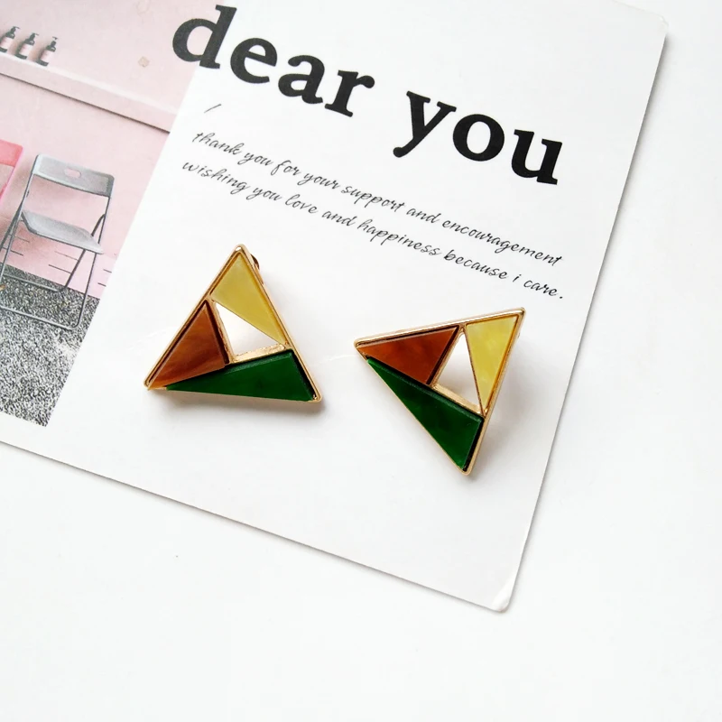 fashionable earrings Fashion trend Ms decoration earrings Colourful matching earrings Geometric accessories wholesale earrings