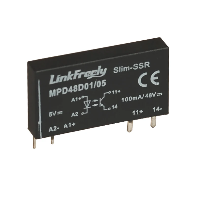 MPD48D01/05 4 Pin PCB Micro Spanning Relais Schakelaar Module 5VDC In 48VDC/1A Output, smart Auto DC DC SSR Solid State Relais Bank + Mini