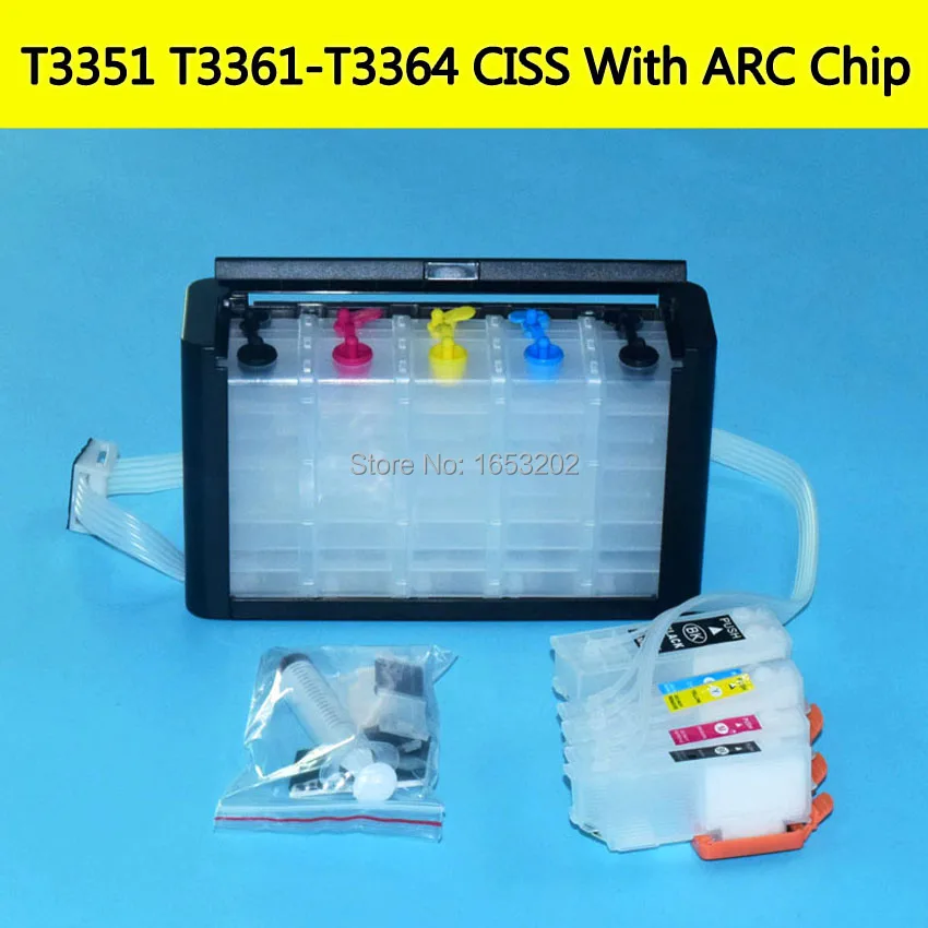 

33XL T33 T3361-T3364 Auto Reset Chip Continuous Ink Supply System For EPSON XP 530 640 645 635 630 540 830 900 XP7100 Ciss