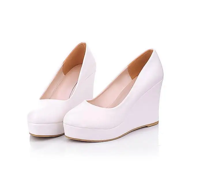 High Heel Women Wedges Shoes White Black Platform Shoes Women Wedges Casual Shoes image 3